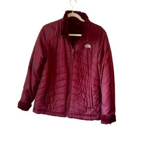 The North Face Women's Reversible Maroon Puffer Jacket